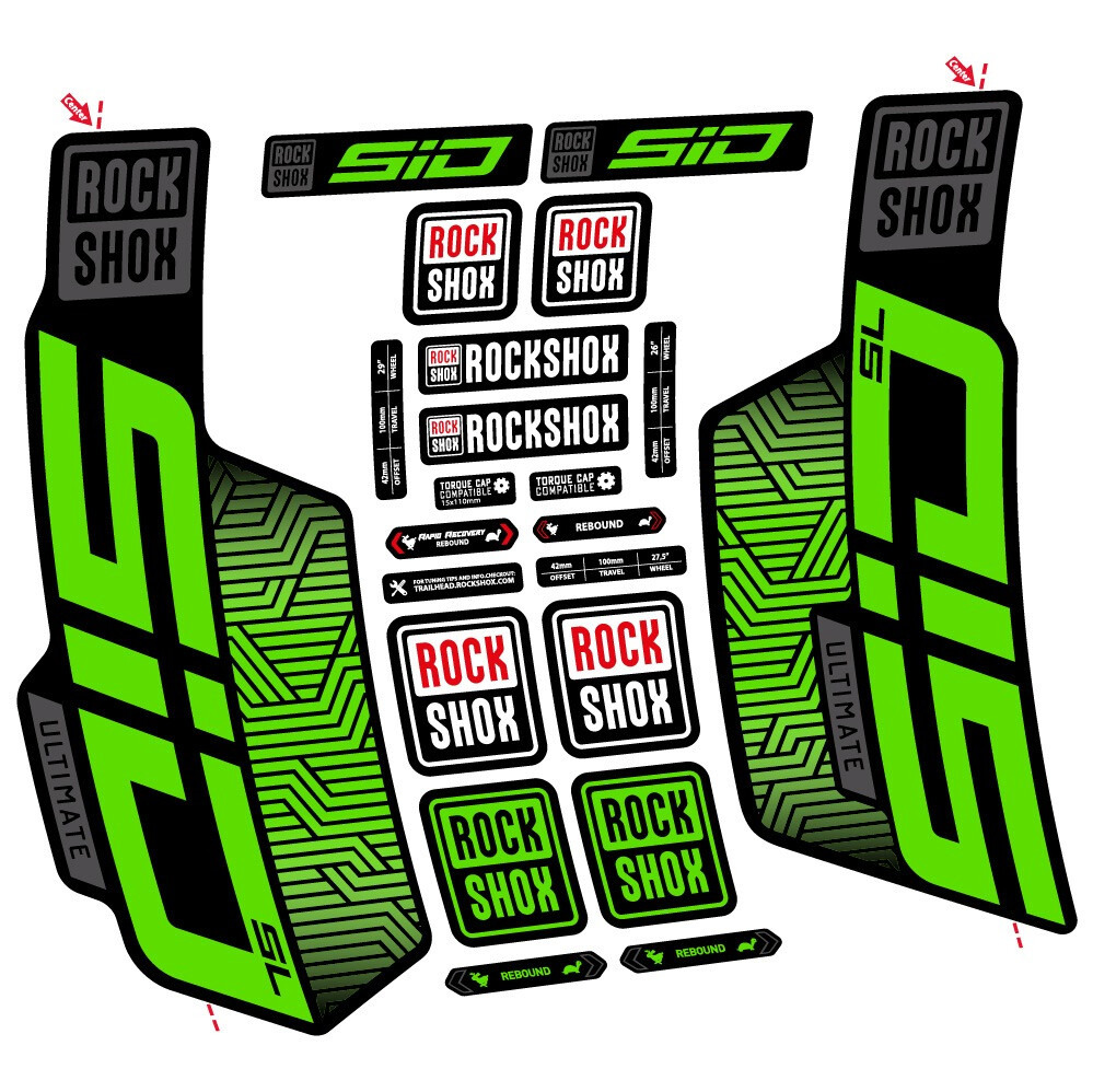Rock Shox Sid SL Ultimate Flight Attendant Pegatinas en vinilo adhesivo Horquilla (24)