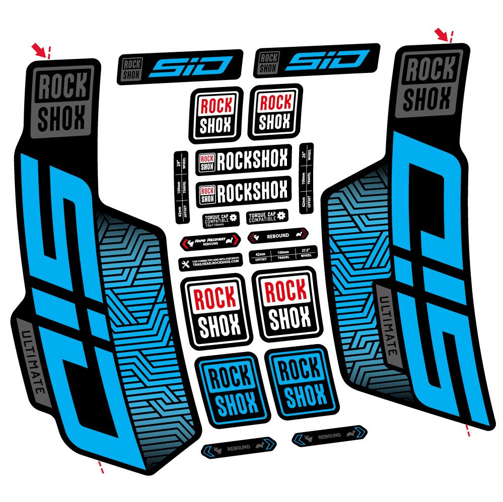 Rock Shox Sid Ultimate Flight Attendant Pegatinas en vinilo adhesivo Horquilla (4)