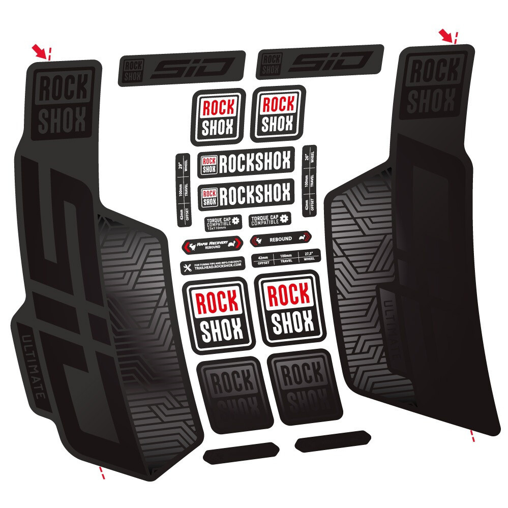 Rock Shox Sid Ultimate Flight Attendant Pegatinas en vinilo adhesivo Horquilla (12)