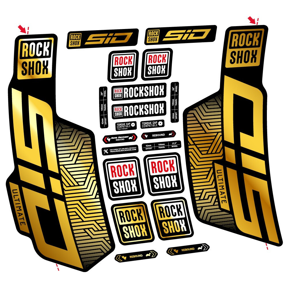 Rock Shox Sid Ultimate Flight Attendant Pegatinas en vinilo adhesivo Horquilla (14)