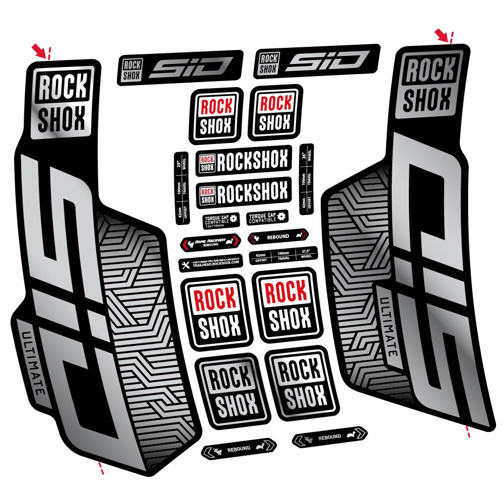 Rock Shox Sid Ultimate Flight Attendant Pegatinas en vinilo adhesivo Horquilla (16)