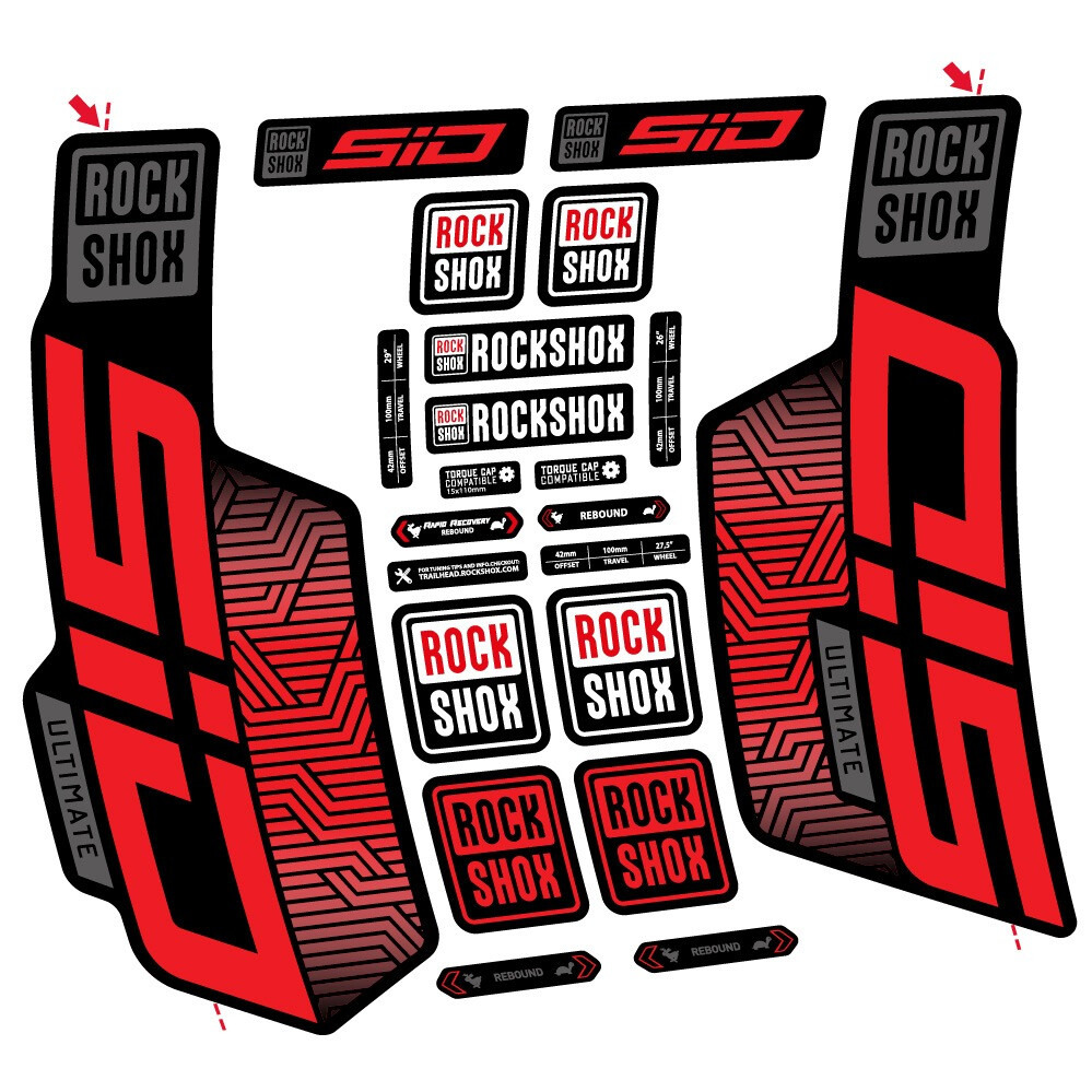 Rock Shox Sid Ultimate Flight Attendant Pegatinas en vinilo adhesivo Horquilla (19)