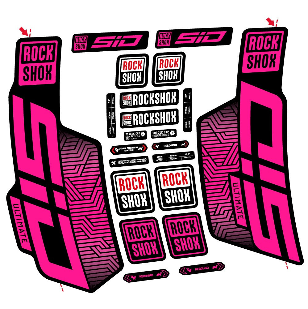 Rock Shox Sid Ultimate Flight Attendant Pegatinas en vinilo adhesivo Horquilla (20)