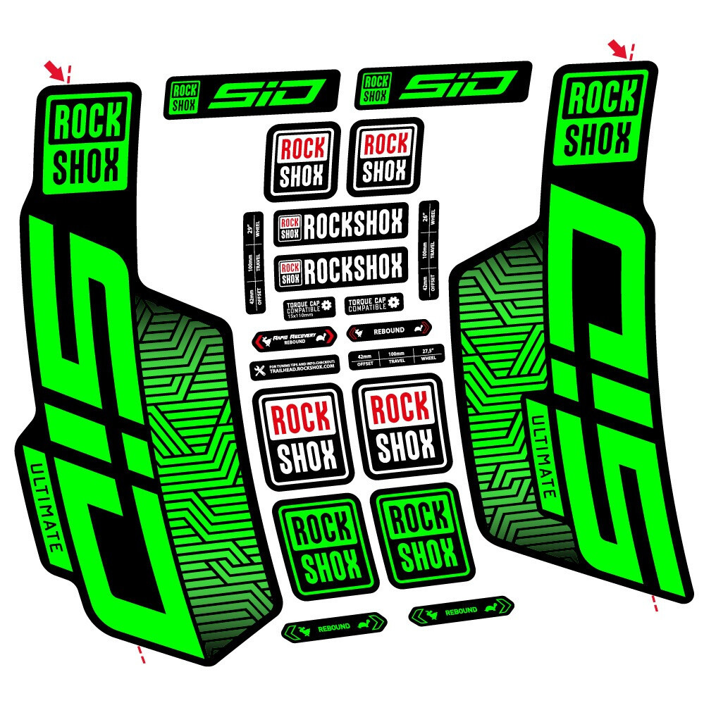 Rock Shox Sid Ultimate Flight Attendant Pegatinas en vinilo adhesivo Horquilla (23)
