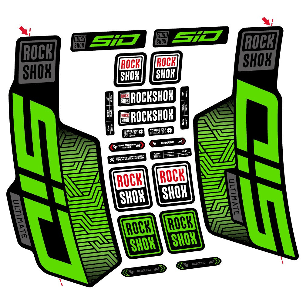 Rock Shox Sid Ultimate Flight Attendant Pegatinas en vinilo adhesivo Horquilla (24)