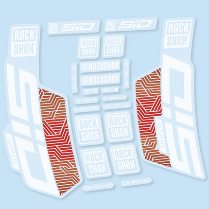 Pegatinas para Horquilla Rock Shox Sid Ultimate Flight Attendant en vinilo adhesivo stickers graphics calcas adesivi autocollants