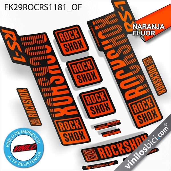 Rock Shox RS1, Vinilos adhesivos