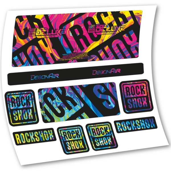 Rock Shox Super Deluxe Ultimate 2020 Pegatinas en vinilo adhesivo Amortiguador (16)