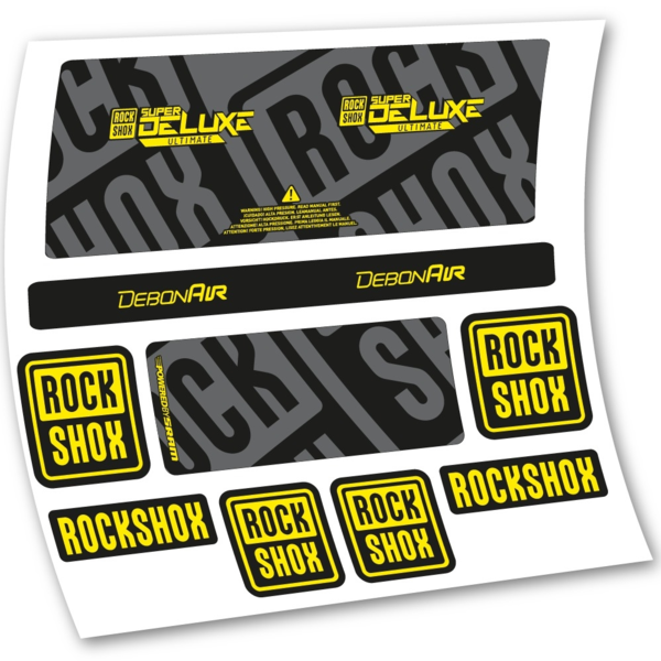Rock Shox Super Deluxe Ultimate 2020 Pegatinas en vinilo adhesivo Amortiguador (2)