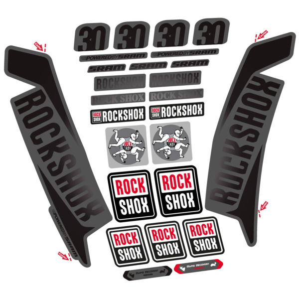 Rock Shox TK30 2016 Pegatinas en vinilo adhesivo Horquilla (12)