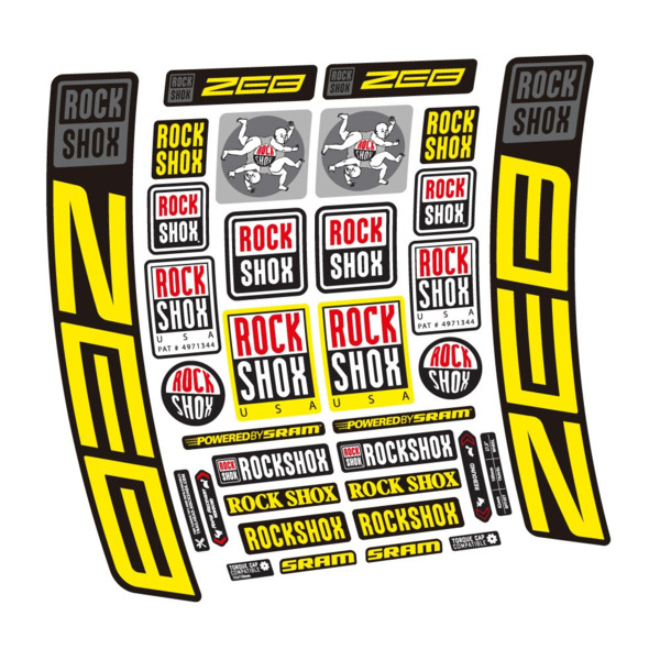Rock Shox ZEB R 2020-2024 Pegatinas en vinilo adhesivo Horquilla (3)