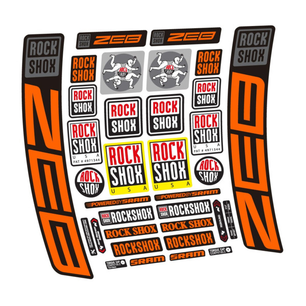 Rock Shox ZEB R 2020-2024 Pegatinas en vinilo adhesivo Horquilla (11)