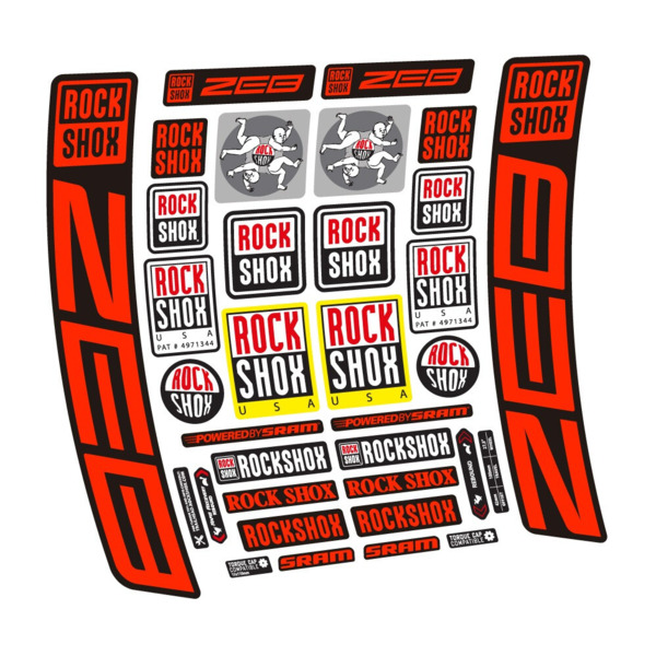 Rock Shox ZEB R 2020-2024 Pegatinas en vinilo adhesivo Horquilla (18)