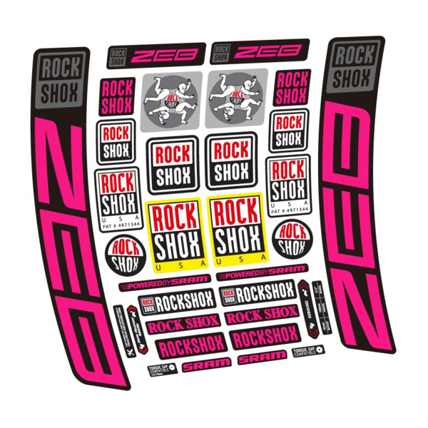 Rock Shox ZEB R 2020-2024 Pegatinas en vinilo adhesivo Horquilla (21)