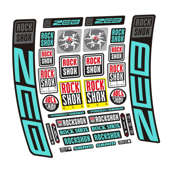 Rock Shox ZEB R 2020-2024 Pegatinas en vinilo adhesivo Horquilla (22)