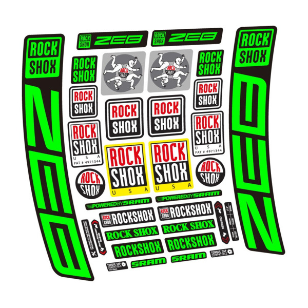 Rock Shox ZEB R 2020-2024 Pegatinas en vinilo adhesivo Horquilla (23)