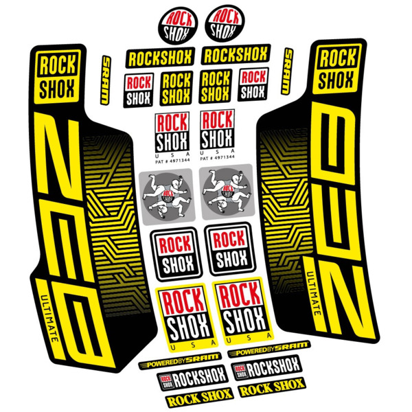 Rock Shox Zeb Ultimate 2023, Pegatinas en vinilo adhesivo Horquilla (3)
