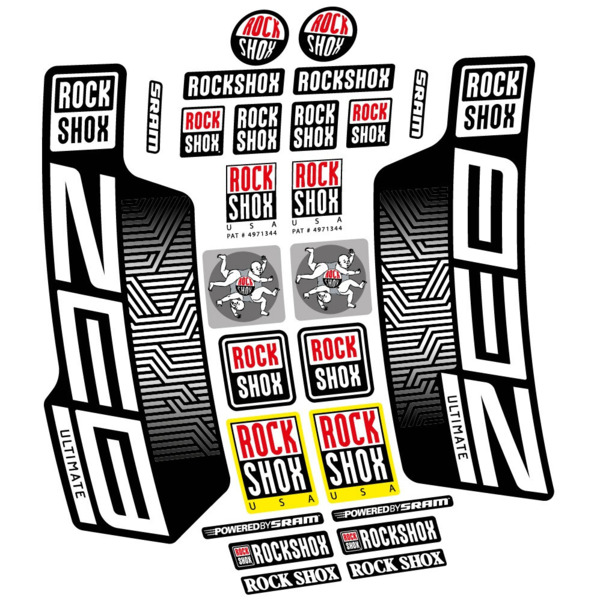 Rock Shox Zeb Ultimate 2023, Pegatinas en vinilo adhesivo Horquilla (6)