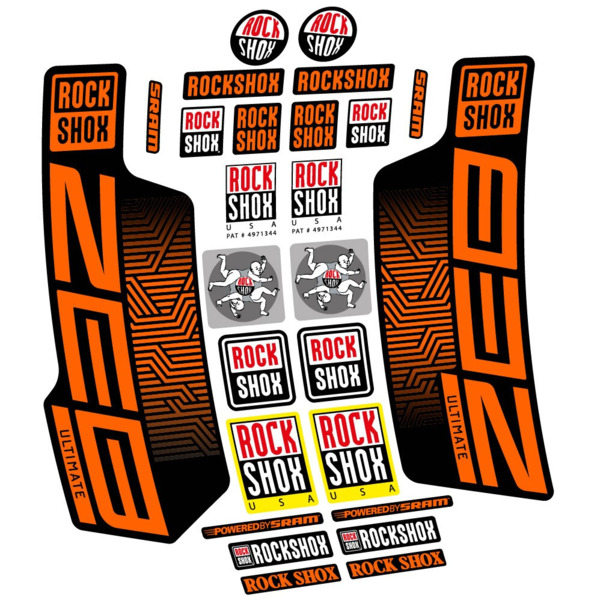 Rock Shox Zeb Ultimate 2023, Pegatinas en vinilo adhesivo Horquilla (11)