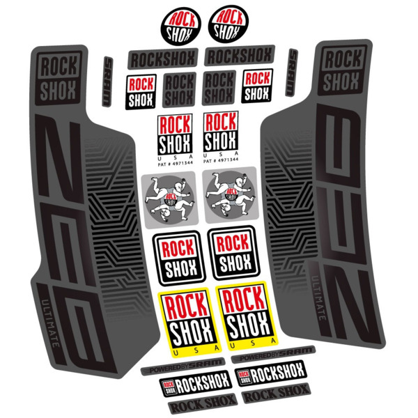Rock Shox Zeb Ultimate 2023, Pegatinas en vinilo adhesivo Horquilla (12)