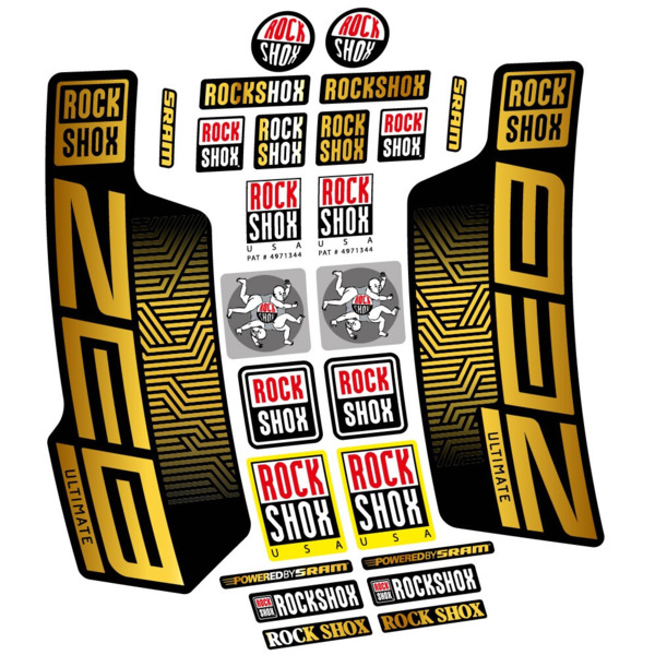 Rock Shox Zeb Ultimate 2023, Pegatinas en vinilo adhesivo Horquilla (14)