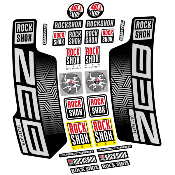 Rock Shox Zeb Ultimate 2023, Pegatinas en vinilo adhesivo Horquilla (15)