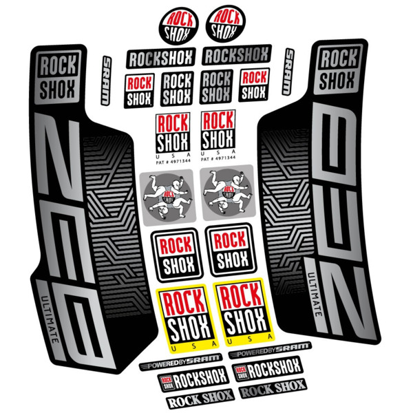 Rock Shox Zeb Ultimate 2023, Pegatinas en vinilo adhesivo Horquilla (16)