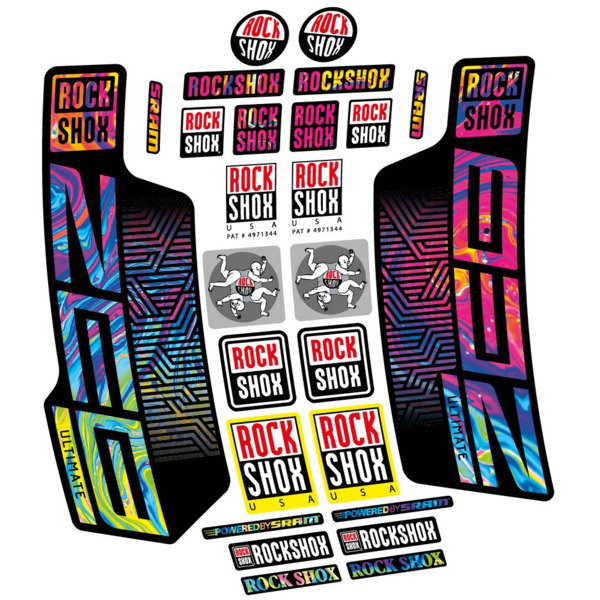 Rock Shox Zeb Ultimate 2023, Pegatinas en vinilo adhesivo Horquilla (17)