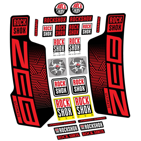 Rock Shox Zeb Ultimate 2023, Pegatinas en vinilo adhesivo Horquilla (19)