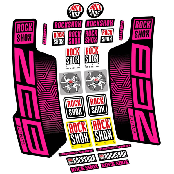 Rock Shox Zeb Ultimate 2023, Pegatinas en vinilo adhesivo Horquilla (20)