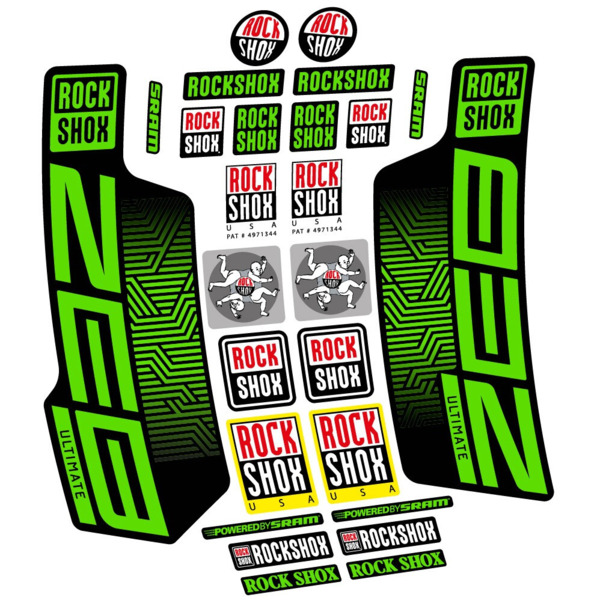 Rock Shox Zeb Ultimate 2023, Pegatinas en vinilo adhesivo Horquilla (24)