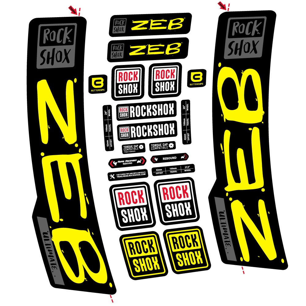 Rock Shox Zeb Ultimate Pegatinas en vinilo adhesivo Horquilla (1)