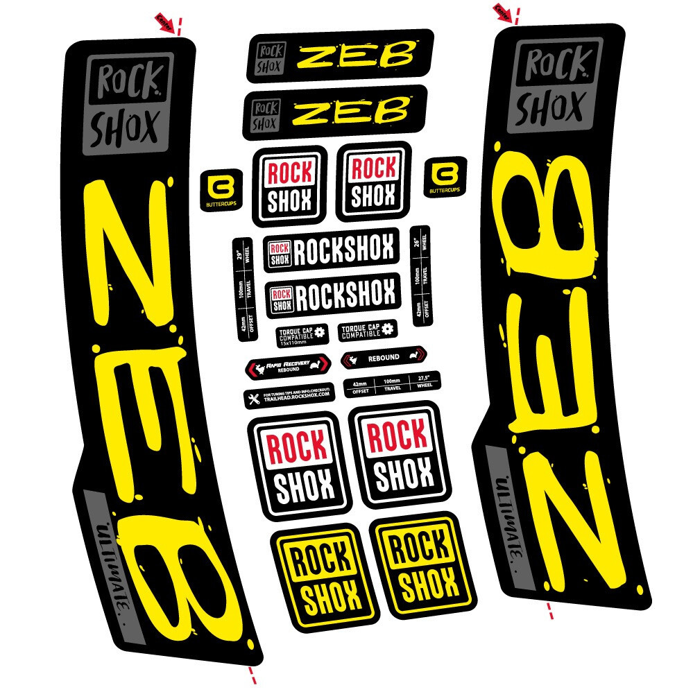 Rock Shox Zeb Ultimate Pegatinas en vinilo adhesivo Horquilla (3)
