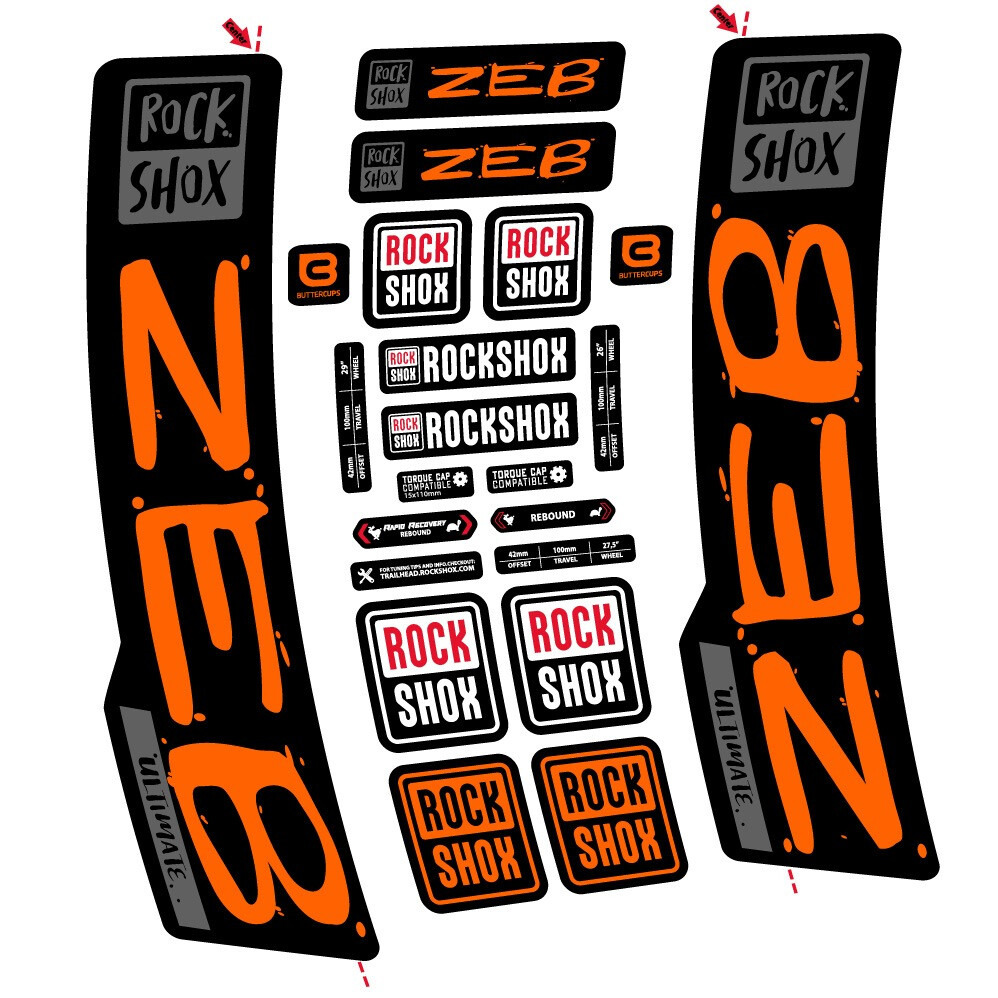 Rock Shox Zeb Ultimate Pegatinas en vinilo adhesivo Horquilla (11)