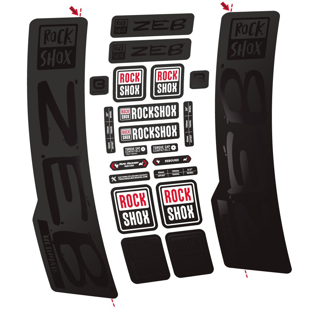Rock Shox Zeb Ultimate Pegatinas en vinilo adhesivo Horquilla (12)