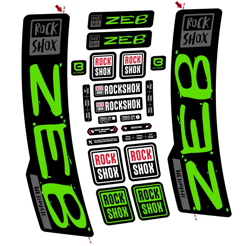 Rock Shox Zeb Ultimate Pegatinas en vinilo adhesivo Horquilla (24)