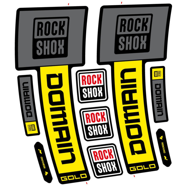 RockShox Domain Gold 2025 ver. 1 Pegatinas en vinilo adhesivo Horquilla (3)