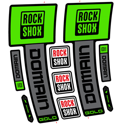 Pegatinas para Horquilla RockShox Domain Gold 2025 ver. 2 en vinilo adhesivo stickers graphics calcas adesivi autocollants