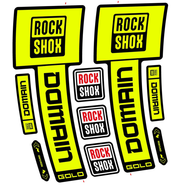 RockShox Domain Gold 2025 ver. 2 Pegatinas en vinilo adhesivo Horquilla (2)