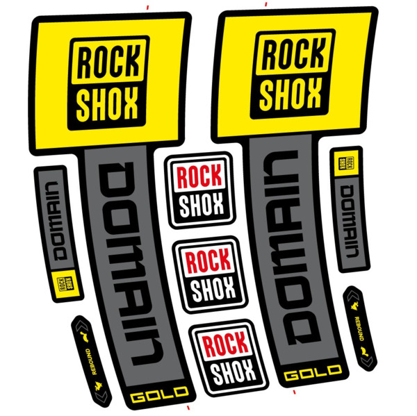 RockShox Domain Gold 2025 ver. 2 Pegatinas en vinilo adhesivo Horquilla (3)