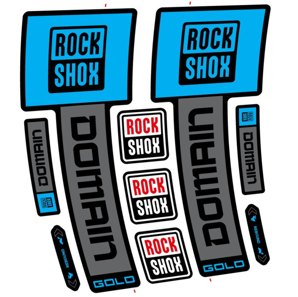 RockShox Domain Gold 2025 ver. 2 Pegatinas en vinilo adhesivo Horquilla (4)