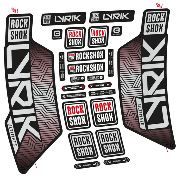 RockShox Lyrik Ultimate Flight Attendant Pegatinas en vinilo adhesivo Horquilla (15)