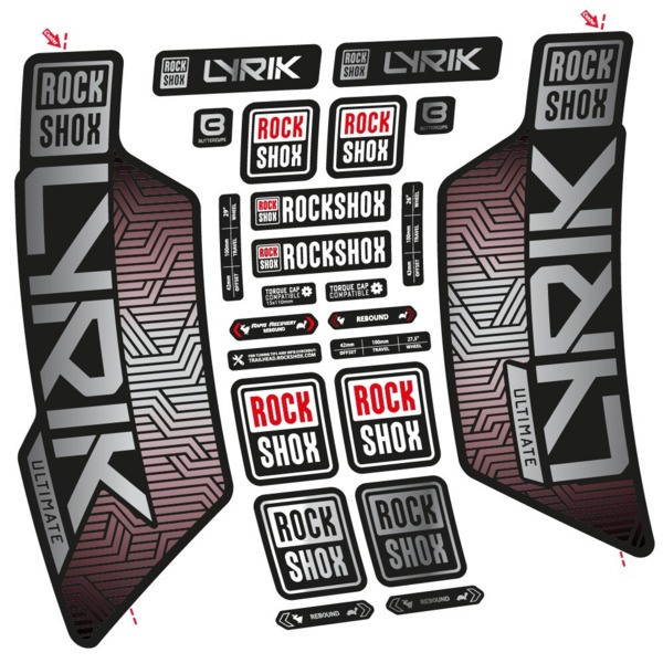 RockShox Lyrik Ultimate Flight Attendant Pegatinas en vinilo adhesivo Horquilla (16)