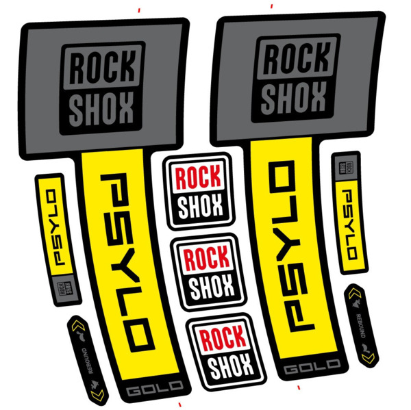 RockShox Psylo Gold 2025 Pegatinas en vinilo adhesivo Horquilla (3)