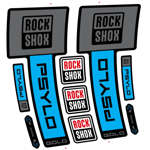 RockShox Psylo Gold 2025 Pegatinas en vinilo adhesivo Horquilla (4)