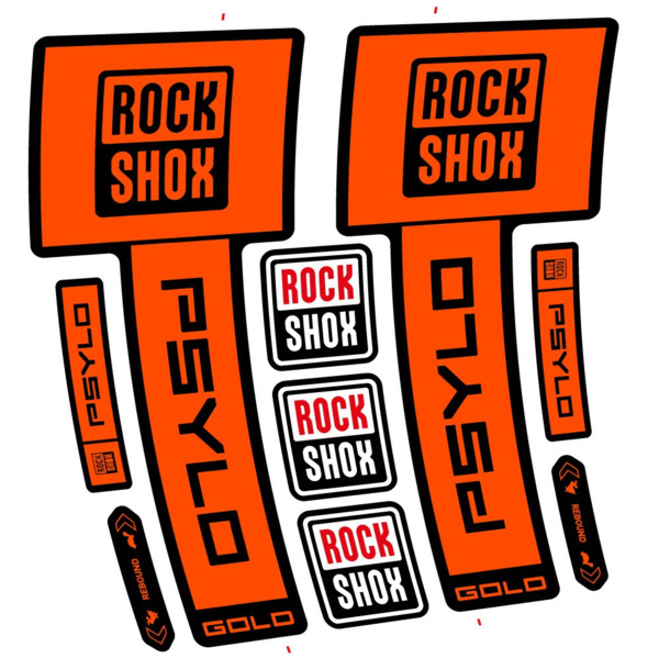 RockShox Psylo Gold 2025 Pegatinas en vinilo adhesivo Horquilla (10)