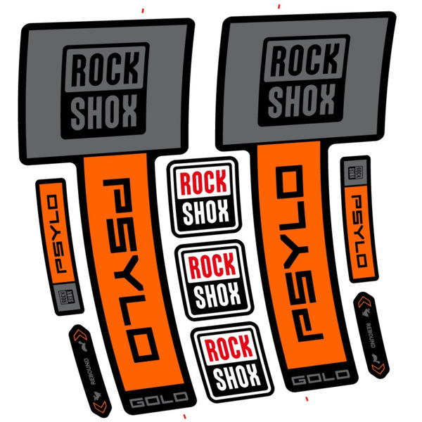 RockShox Psylo Gold 2025 Pegatinas en vinilo adhesivo Horquilla (11)