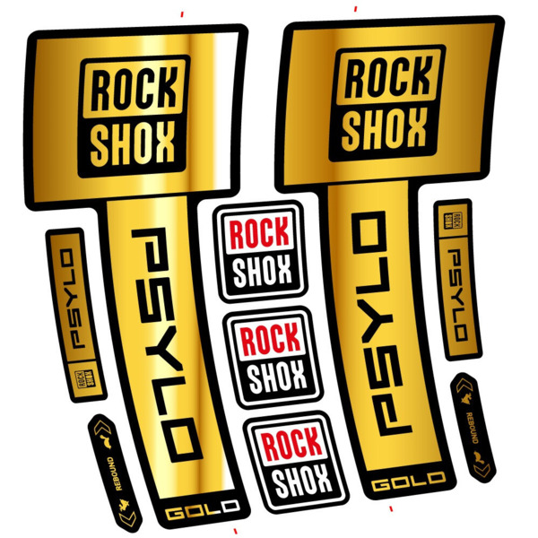 RockShox Psylo Gold 2025 Pegatinas en vinilo adhesivo Horquilla (14)