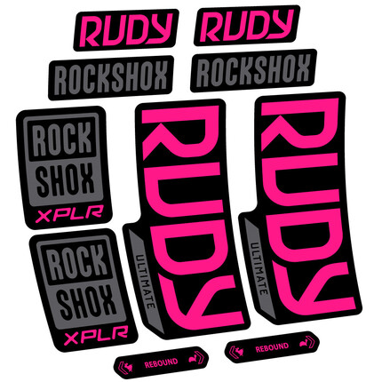 Pegatinas para Horquilla RockShox Rudy Ultimate en vinilo adhesivo stickers graphics calcas adesivi autocollants