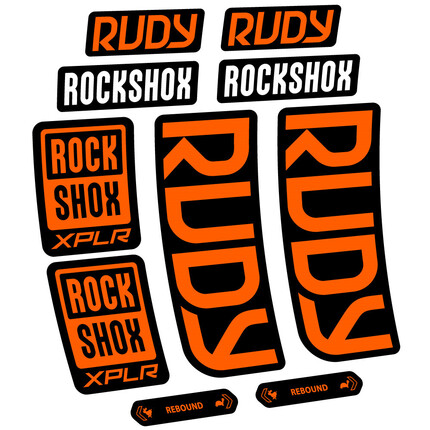 Pegatinas para Horquilla RockShox Rudy 2023-2024 en vinilo adhesivo stickers graphics calcas adesivi autocollants